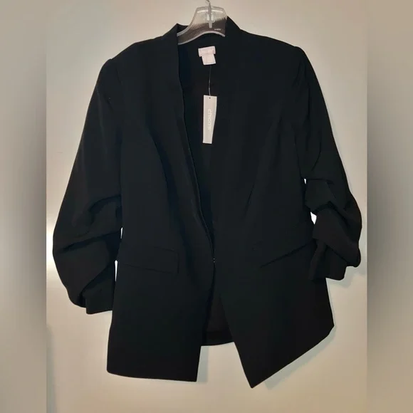 Chico's NWT Ruched Sleeve Jacket - Picture 3 of 7